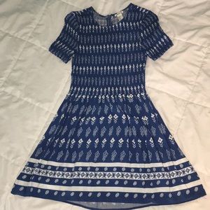 Blue patterned Forever 21 dress
